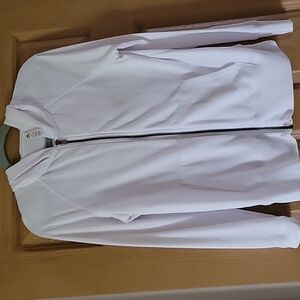 Lightweight white zip up hoodie